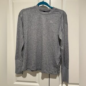 Nike Running long sleeve grey shirt with thumb holes size  “M”
